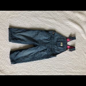Osh Kosh Vest Back Fleece lined Overalls